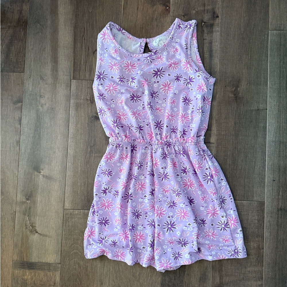 btween Lavender Floral Kids Romper